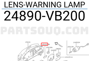 Nissan 24890VB200 LENS-WARNING LAMP