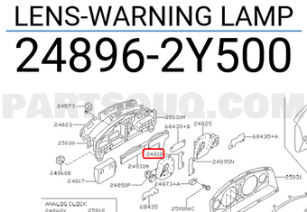 Nissan 248962Y500 LENS-WARNING LAMP