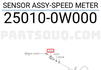 Nissan 250100W000 SENSOR ASSY-SPEED METER