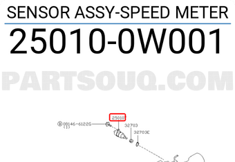 Nissan 250100W001 SENSOR ASSY-SPEED METER
