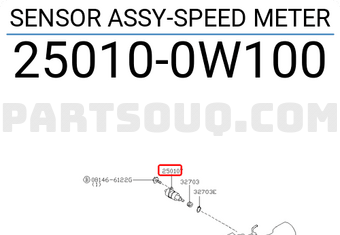 Nissan 250100W100 SENSOR ASSY-SPEED METER