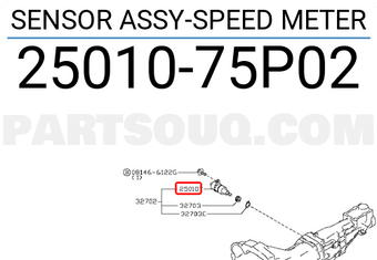 Nissan 2501075P02 SENSOR ASSY-SPEED METER