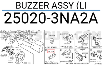 Nissan 250203NA2A BUZZER ASSY (LI