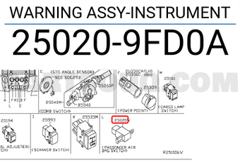 Nissan 250209FD0A WARNING ASSY-INSTRUMENT
