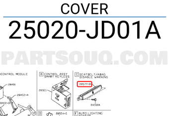 Nissan 25020JD01A COVER