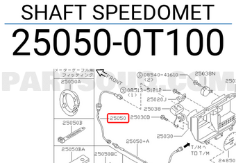 Nissan 250500T100 SHAFT SPEEDOMET