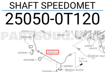 Nissan 250500T120 SHAFT SPEEDOMET