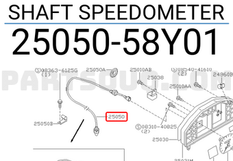 Nissan 2505058Y01 SHAFT SPEEDOMETER