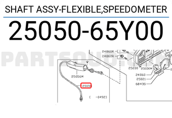 Nissan 2505065Y00 SHAFT ASSY-FLEXIBLE,SPEEDOMETER