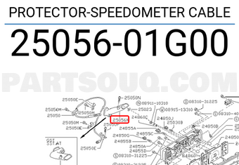 Nissan 2505601G00 PROTECTOR-SPEEDOMETER CABLE