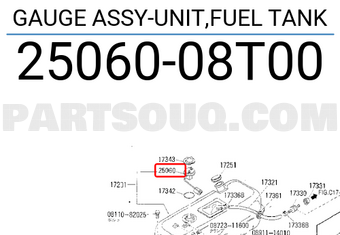 Nissan 2506008T00 GAUGE ASSY-UNIT,FUEL TANK
