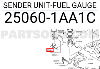 Nissan 250601AA1C SENDER UNIT-FUEL GAUGE