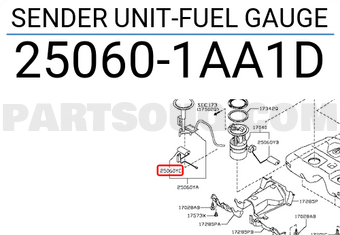 Nissan 250601AA1D SENDER UNIT-FUEL GAUGE