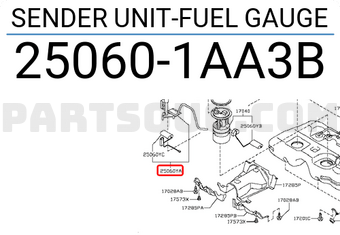 Nissan 250601AA3B SENDER UNIT-FUEL GAUGE