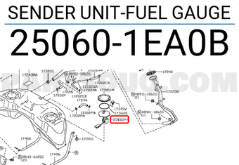 Nissan 250601EA0B SENDER UNIT-FUEL GAUGE