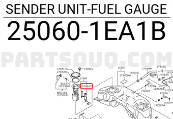 Nissan 250601EA1B SENDER UNIT-FUEL GAUGE