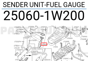 Nissan 250601W200 SENDER UNIT-FUEL GAUGE