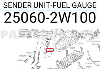 Nissan 250602W100 SENDER UNIT-FUEL GAUGE