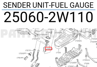 Nissan 250602W110 SENDER UNIT-FUEL GAUGE