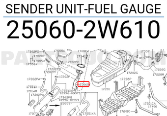 Nissan 250602W610 SENDER UNIT-FUEL GAUGE