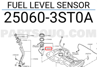 Nissan 250603ST0A FUEL LEVEL SENSOR
