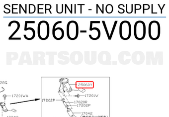 Nissan 250605V000 SENDER UNIT - NO SUPPLY