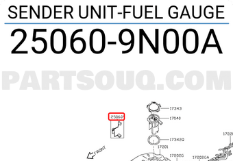 Nissan 250609N00A SENDER UNIT-FUEL GAUGE