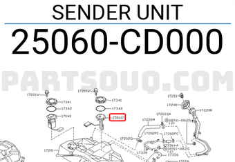 Nissan 25060CD000 SENDER UNIT