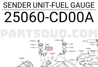 Nissan 25060CD00A SENDER UNIT-FUEL GAUGE