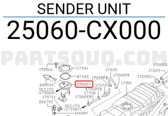 Nissan 25060CX000 SENDER UNIT