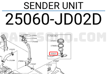 Nissan 25060JD02D SENDER UNIT