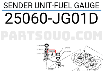 Nissan 25060JG01D SENDER UNIT-FUEL GAUGE