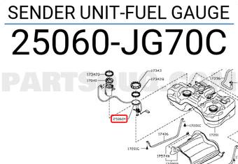 Nissan 25060JG70C SENDER UNIT-FUEL GAUGE