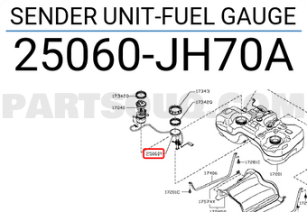 Nissan 25060JH70A SENDER UNIT-FUEL GAUGE