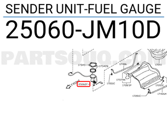 Nissan 25060JM10D SENDER UNIT-FUEL GAUGE