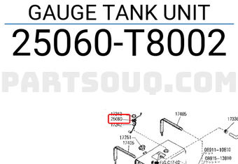 Nissan 25060T8002 GAUGE TANK UNIT