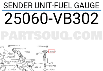 Nissan 25060VB302 SENDER UNIT-FUEL GAUGE