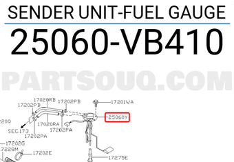 Nissan 25060VB410 SENDER UNIT-FUEL GAUGE