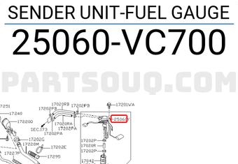 Nissan 25060VC700 SENDER UNIT-FUEL GAUGE