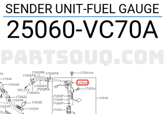 Nissan 25060VC70A SENDER UNIT-FUEL GAUGE