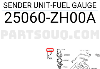 Nissan 25060ZH00A SENDER UNIT-FUEL GAUGE