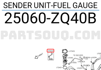 Nissan 25060ZQ40B SENDER UNIT-FUEL GAUGE