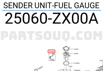 Nissan 25060ZX00A SENDER UNIT-FUEL GAUGE
