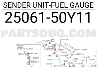 Nissan 2506150Y11 SENDER UNIT-FUEL GAUGE