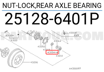 Nissan 251286401P NUT-LOCK,REAR AXLE BEARING