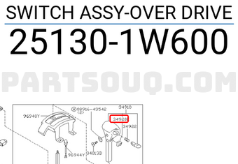 Nissan 251301W600 SWITCH ASSY-OVER DRIVE