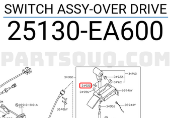 Nissan 25130EA600 SWITCH ASSY-OVER DRIVE