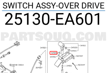 Nissan 25130EA601 SWITCH ASSY-OVER DRIVE