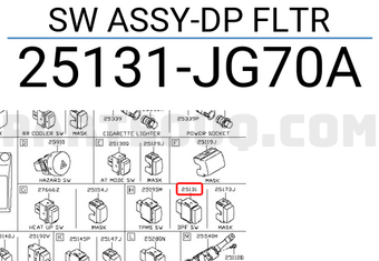 Nissan 25131JG70A SW ASSY-DP FLTR