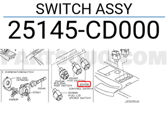 Nissan 25145CD000 SWITCH ASSY
